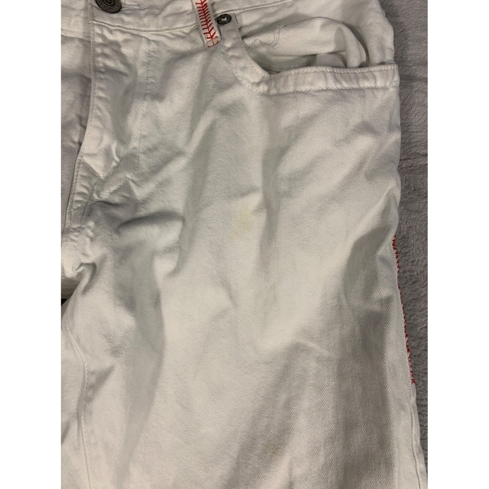 True Religion Ricky Relaxed Straight Jeans Men's Size 38 White Cotton Used - Picture 2 of 12